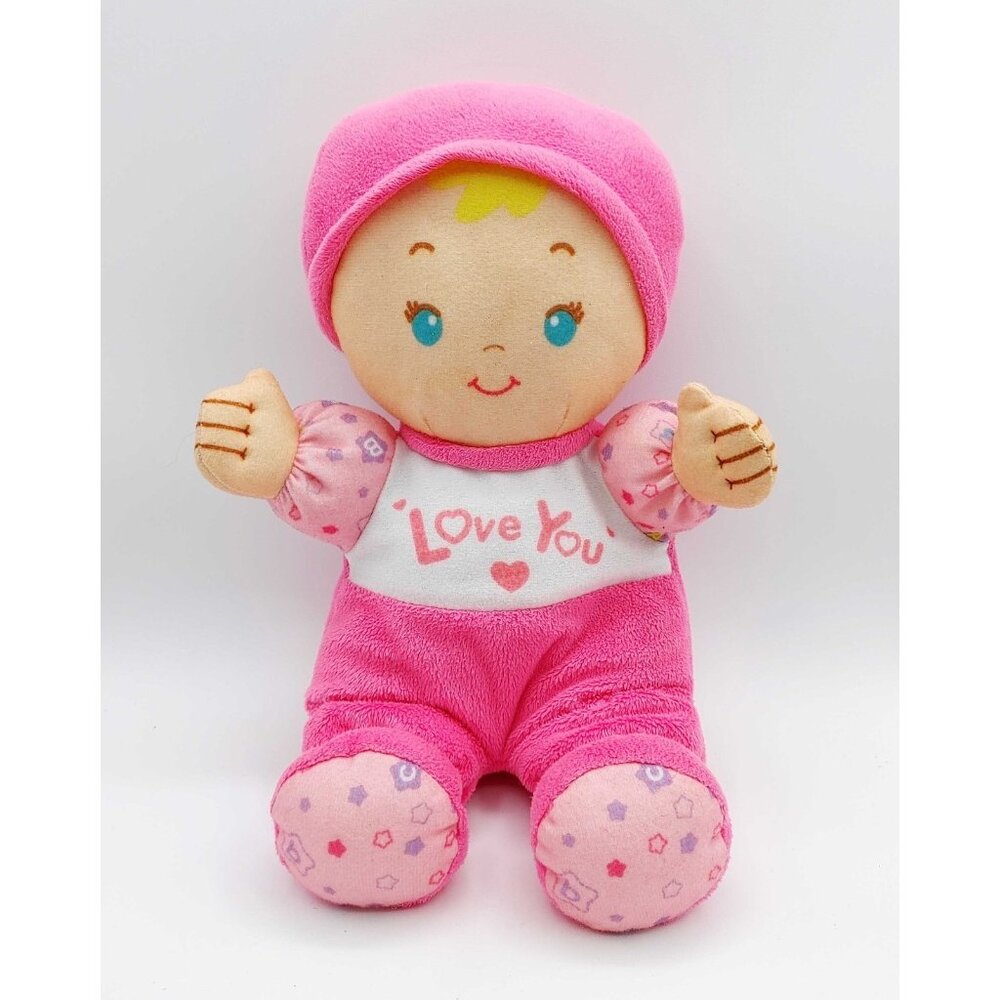 V Tech Baby Girl Plush Pink Love You Doll Stuffed Toy Blonde 12 Inch